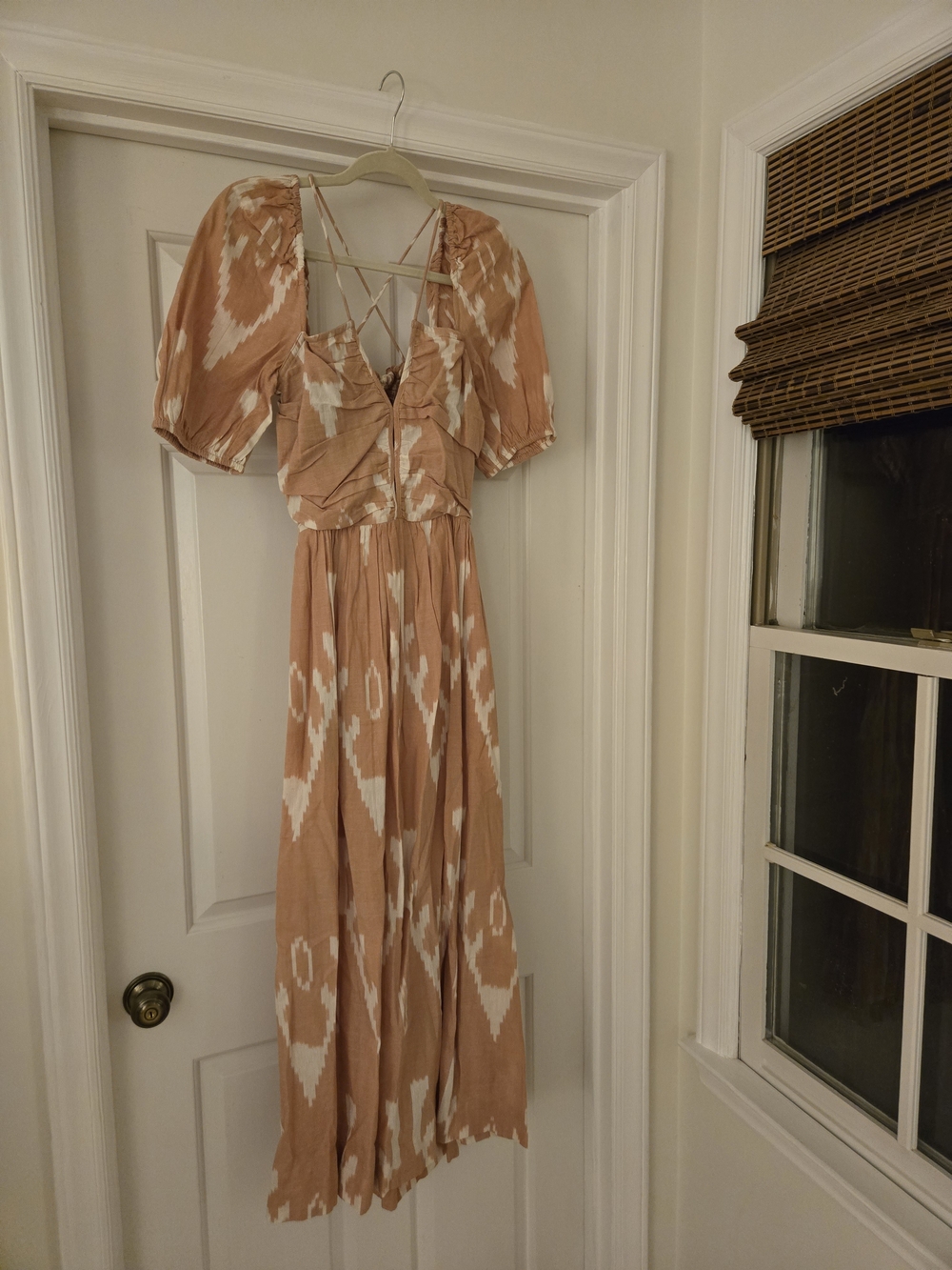 Maxi Dress in Blush Ikat Print